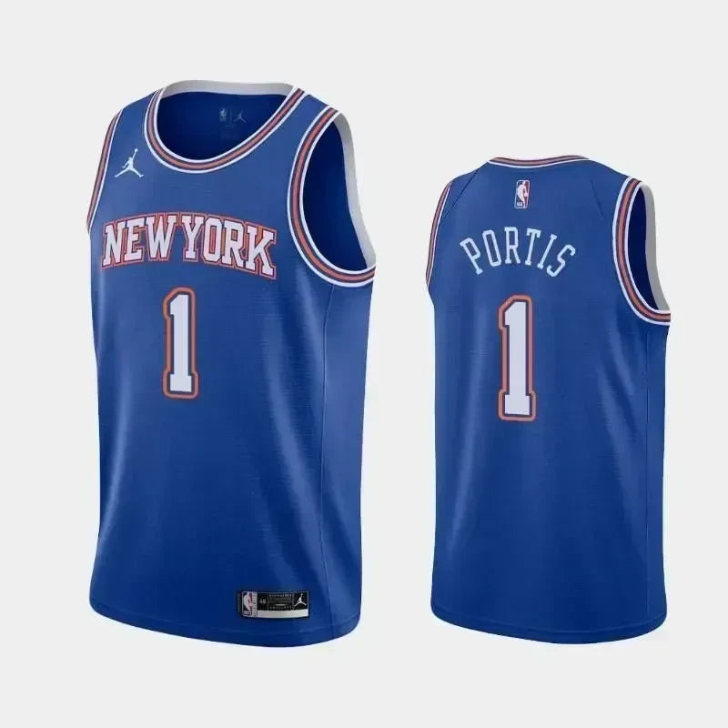 Bobby Portis New York Knicks 2020-21 Statement Blue Swingman Jersey