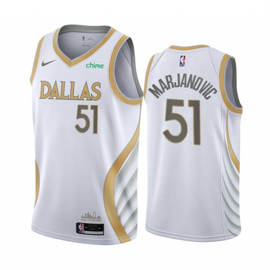 Boban Marjanovic Dallas Mavericks 2020-21 City White Swingman Jersey