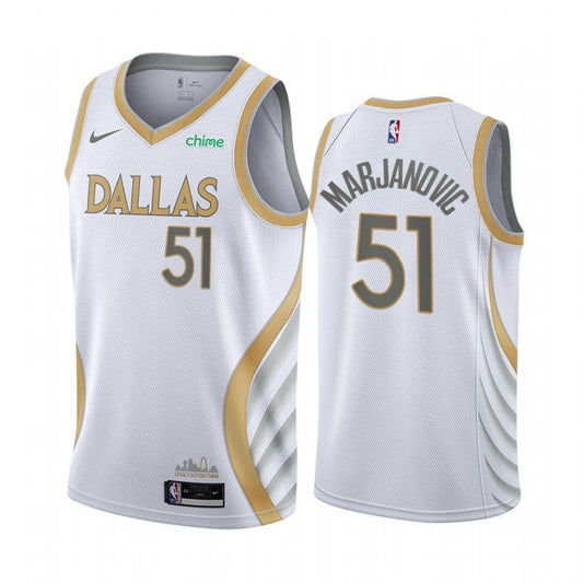 Boban Marjanovic Dallas Mavericks 2020-21 City White Swingman Jersey