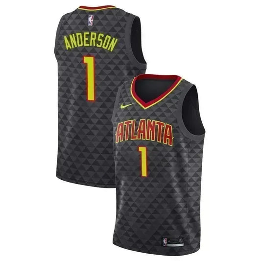 Atlanta Hawks #1 Justin Anderson Icon Black Swingman Jersey