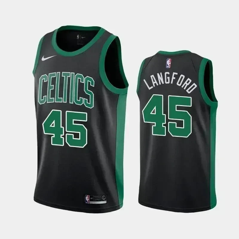 Boston Celtics #45 Romeo Langford Statement Black Swingman Jersey