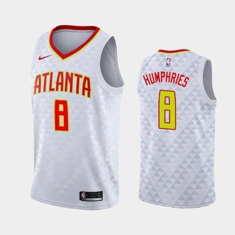 Atlanta Hawks #8 Isaac Humphries Association White Swingman Jersey