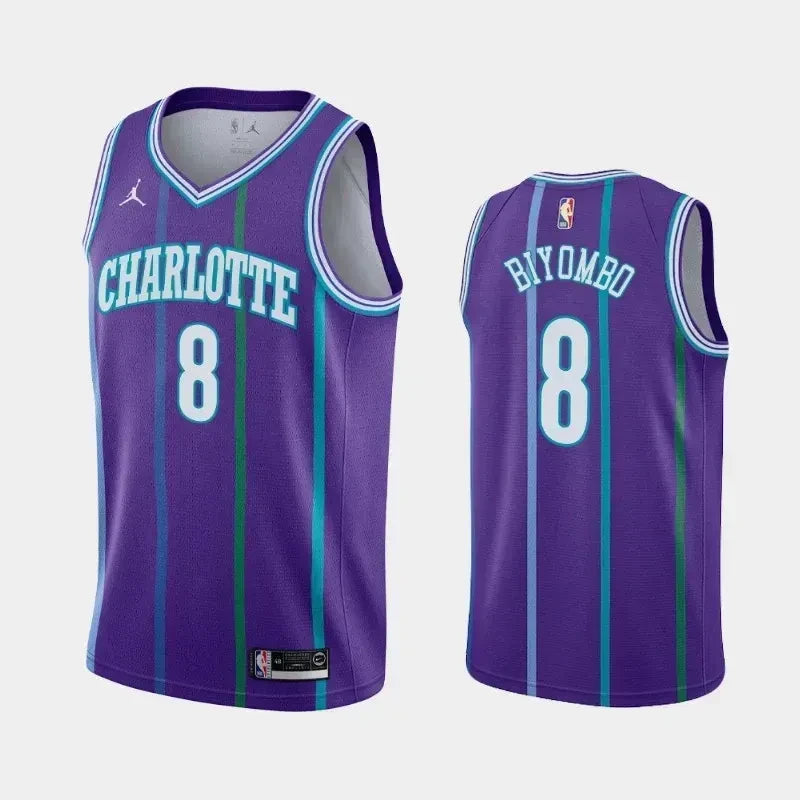 Bismack Biyombo Charlotte Hornets Hardwood Classics Purple Swingman Jersey