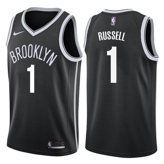 Brooklyn Nets #1 D'Angelo Russell Icon Black Swingman Jersey