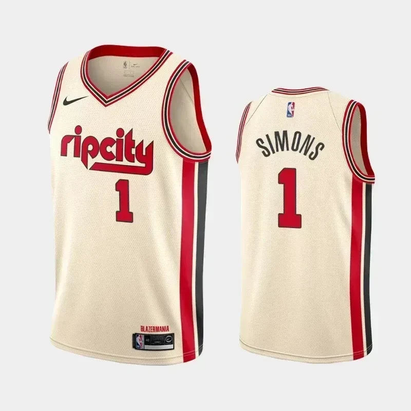 Anfernee Simons Portland Trail Blazers City Cream Swingman Jersey