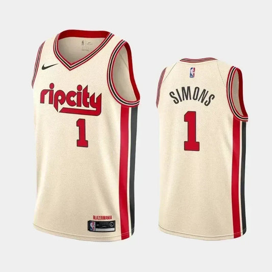 Anfernee Simons Portland Trail Blazers City Cream Swingman Jersey
