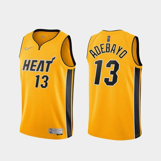 Bam Adebayo Miami Heat 2020-21 Earned Edition Yellow Swingman Jersey