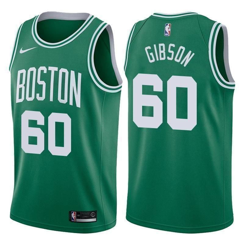 Boston Celtics #60 Jonathan Gibson Icon Green Swingman Jersey