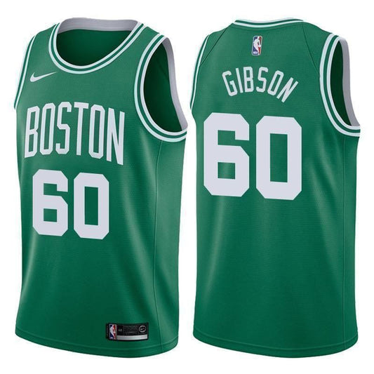 Boston Celtics #60 Jonathan Gibson Icon Green Swingman Jersey