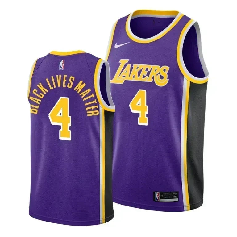 Alex Caruso Black Lives Matter Los Angeles Lakers Social Justice Statement Purple Swingman Jersey