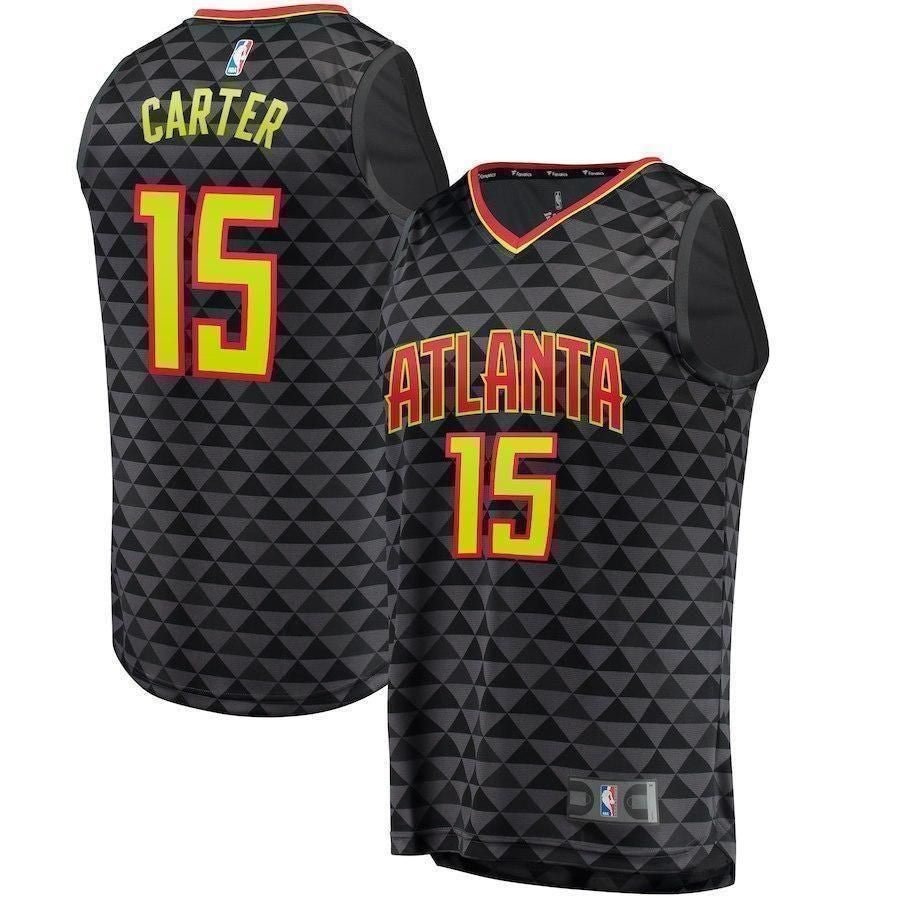 Atlanta Hawks #15 Vince Carter Icon Black Swingman Jersey