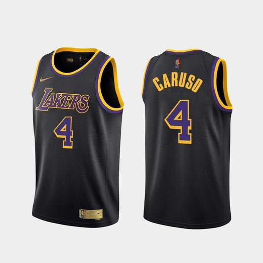 Alex Caruso Los Angeles Lakers 2020-21 Earned Edition Black Swingman Jersey