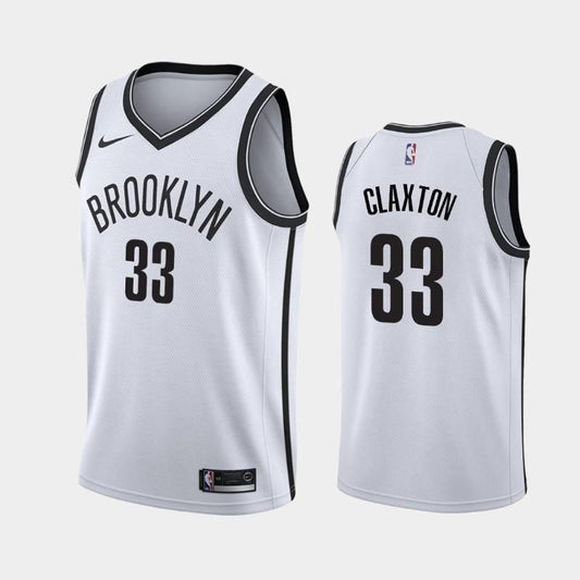 Brooklyn Nets #33 Nicolas Claxton Association White Swingman Jersey