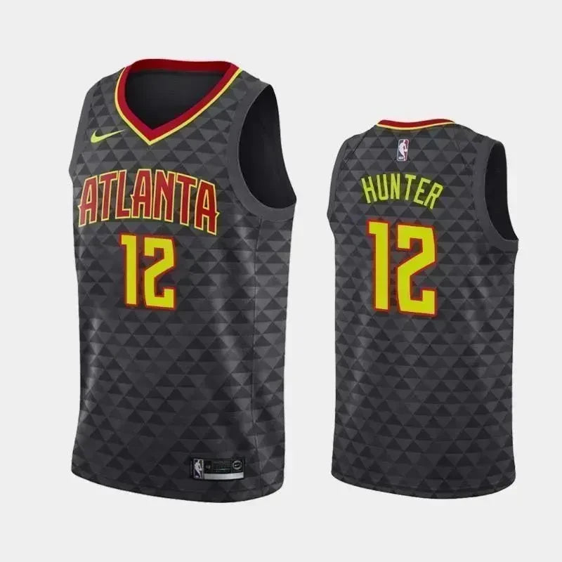 Atlanta Hawks #12 De'andre Hunter Icon Black Swingman Jersey