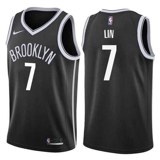 Brooklyn Nets #7 Jeremy Lin Icon Black Swingman Jersey