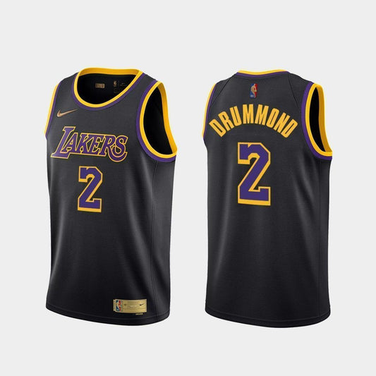 Andre Drummond Los Angeles Lakers 2020-21 Earned Edition Black Swingman Jersey
