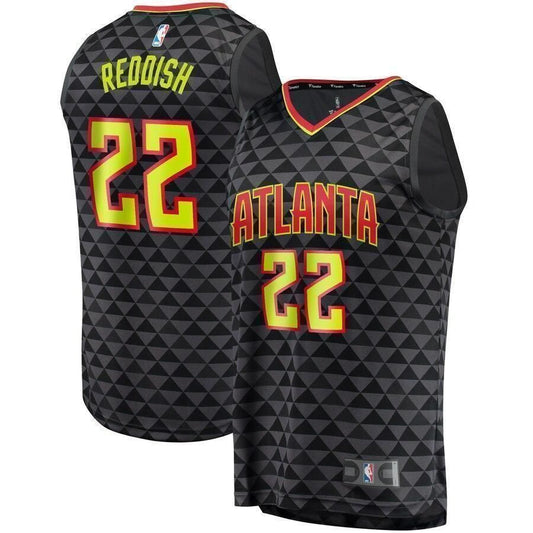 Atlanta Hawks #22 Cam Reddish Icon Black Swingman Jersey
