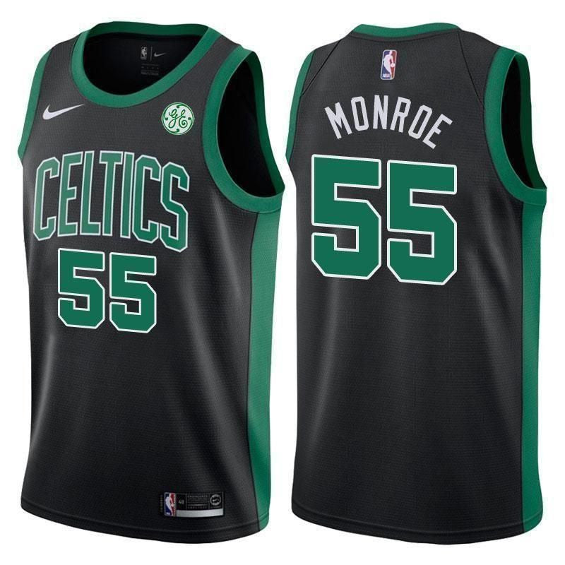 Boston Celtics #55 Greg Monroe Statement Black Swingman Jersey
