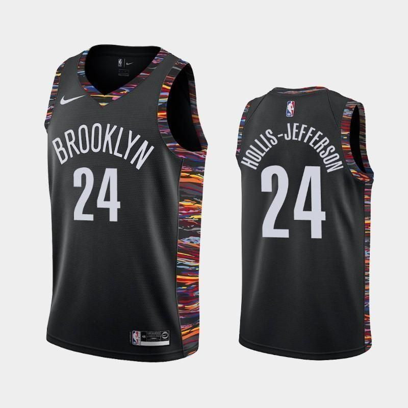 Brooklyn Nets #24 Rondae Hollis-Jefferson City Black Swingman Jersey