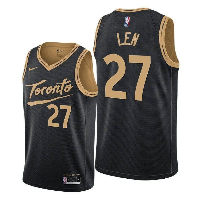 Alex Len Toronto Raptors 2020-21 City Black Swingman Jersey