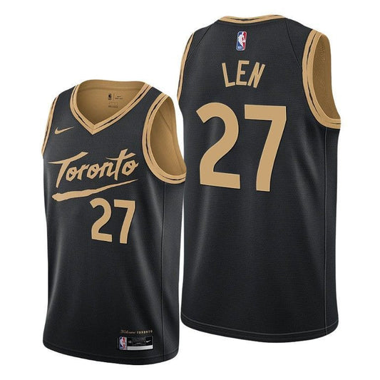 Alex Len Toronto Raptors 2020-21 City Black Swingman Jersey