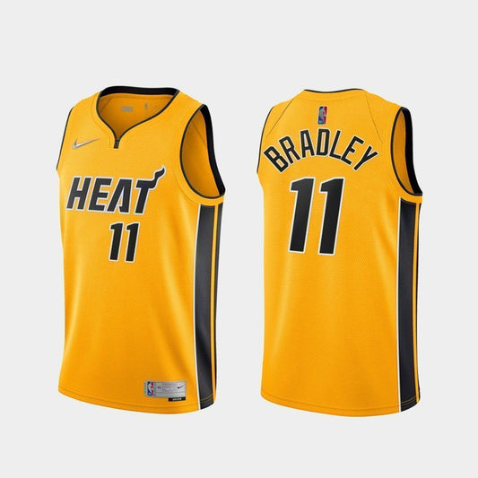 Avery Bradley Miami Heat 2020-21 Earned Edition Yellow Swingman Jersey