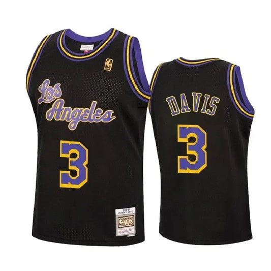 Anthony Davis Los Angeles Lakers Reload Hardwood Classics Black Swingman Jersey