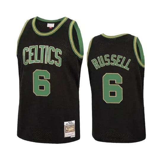 Bill Russell Boston Celtics Reload Hardwood Classics Black Swingman Jersey