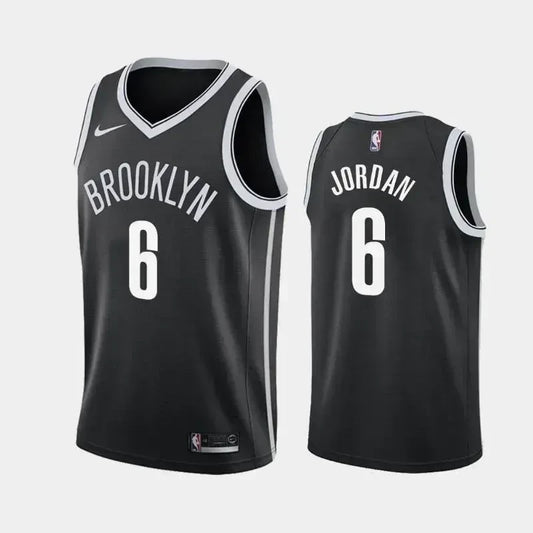 Brooklyn Nets #6 DeAndre Jordan Icon Black Swingman Jersey