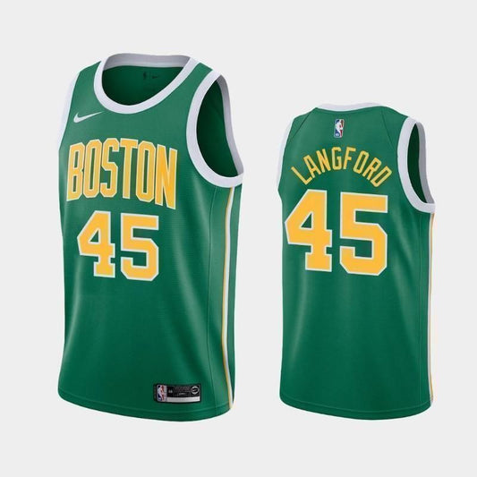 Boston Celtics #45 Romeo Langford Earned Green Swingman Jersey