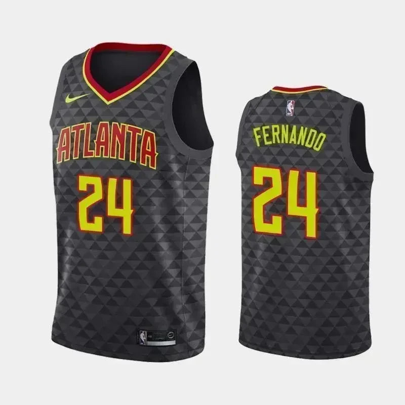 Atlanta Hawks #24 Bruno Fernando Icon Black Swingman Jersey