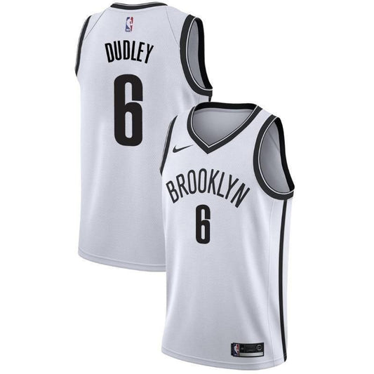 Brooklyn Nets #6 Jared Dudley Association White Swingman Jersey