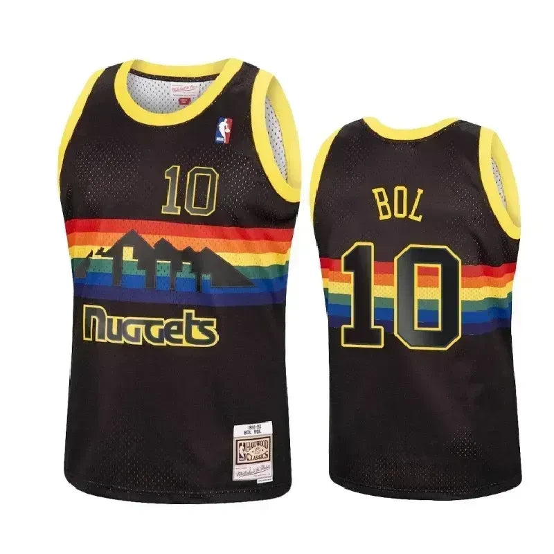Bol Bol Denver Nuggets Reload Hardwood Classics Black Swingman Jersey