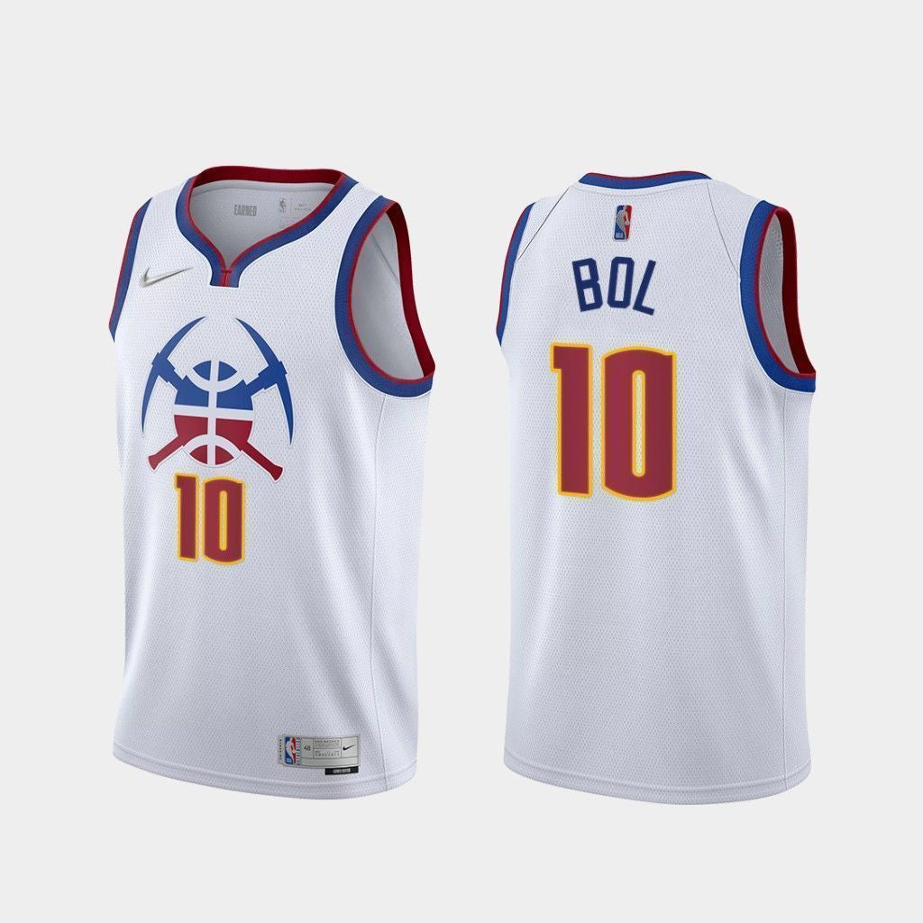Bol Bol Denver Nuggets 2020-21 Earned Edition White Swingman Jersey