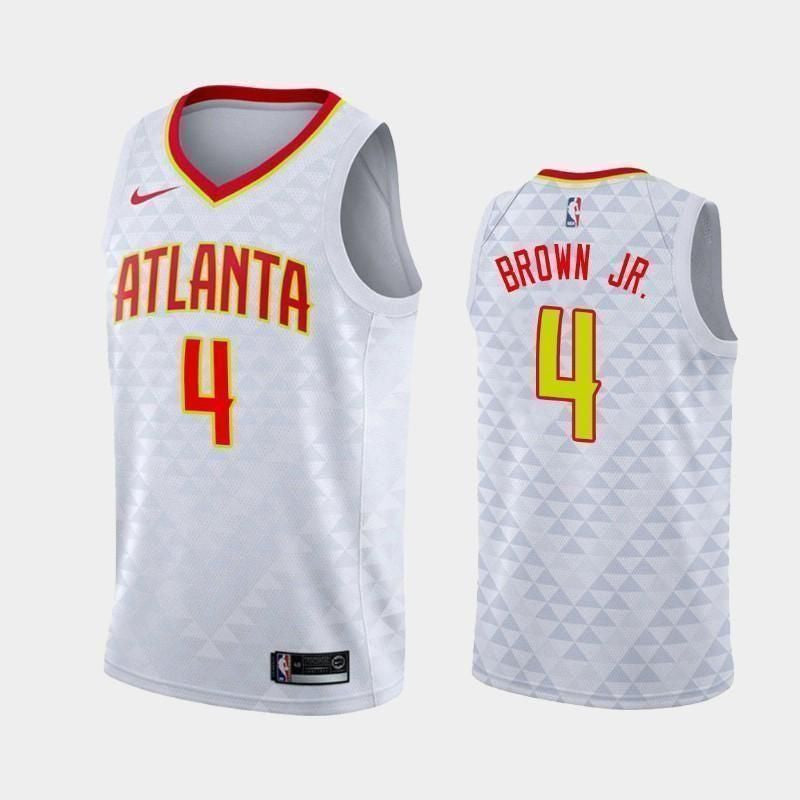Atlanta Hawks #4 Charlie Brown Jr. Association White Swingman Jersey