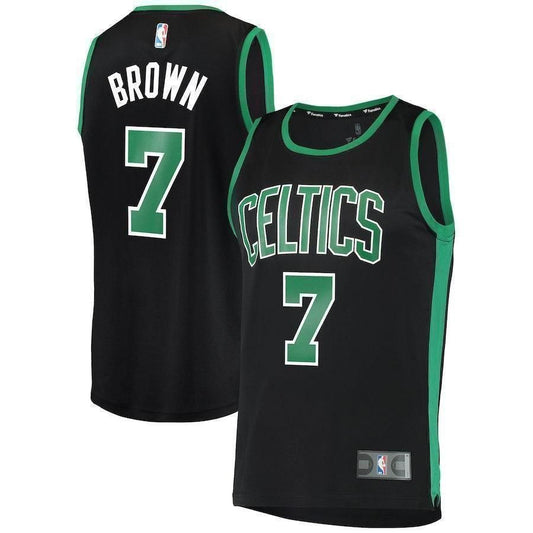 Boston Celtics #7 Jaylen Brown Statement Black Swingman Jersey