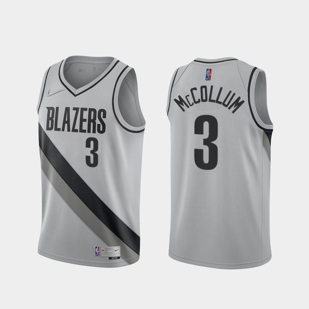 C.J. McCollum Portland Trail Blazers 2020-21 Earned Edition Grey Swingman Jersey