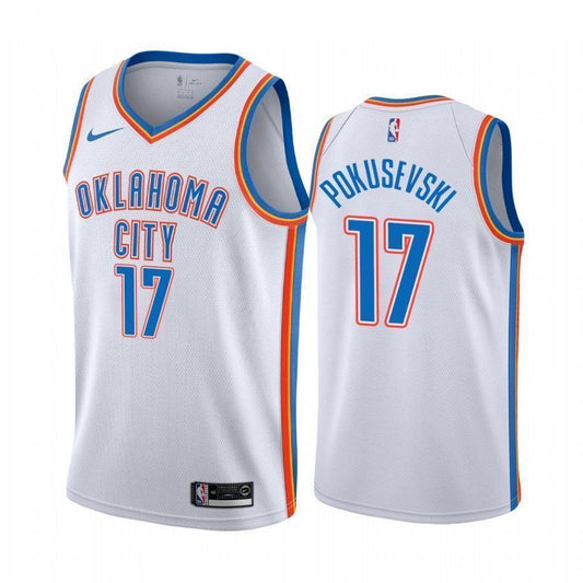 Aleksej Pokusevski Oklahoma City Thunder 2020-21 Association White Swingman Jersey