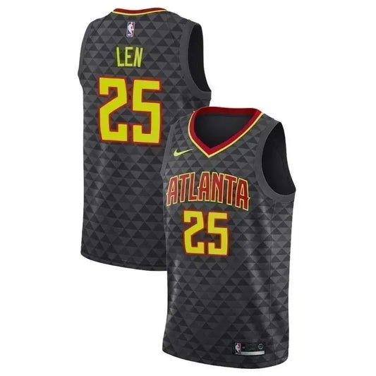 Atlanta Hawks #25 Alex Len Icon Black Swingman Jersey