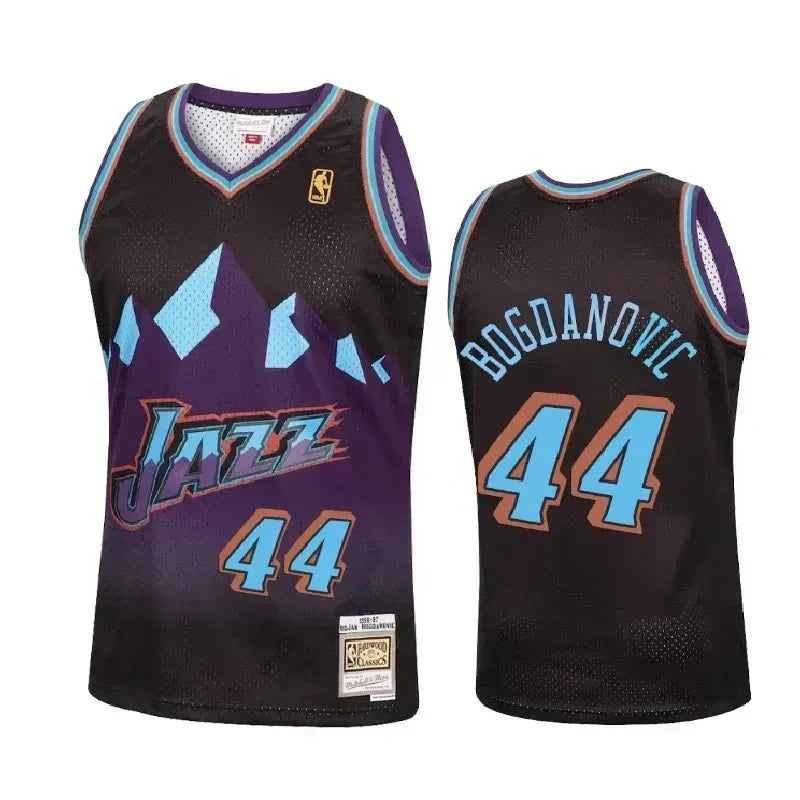 Bojan Bogdanovic Utah Jazz Reload Hardwood Classics Black Swingman Jersey