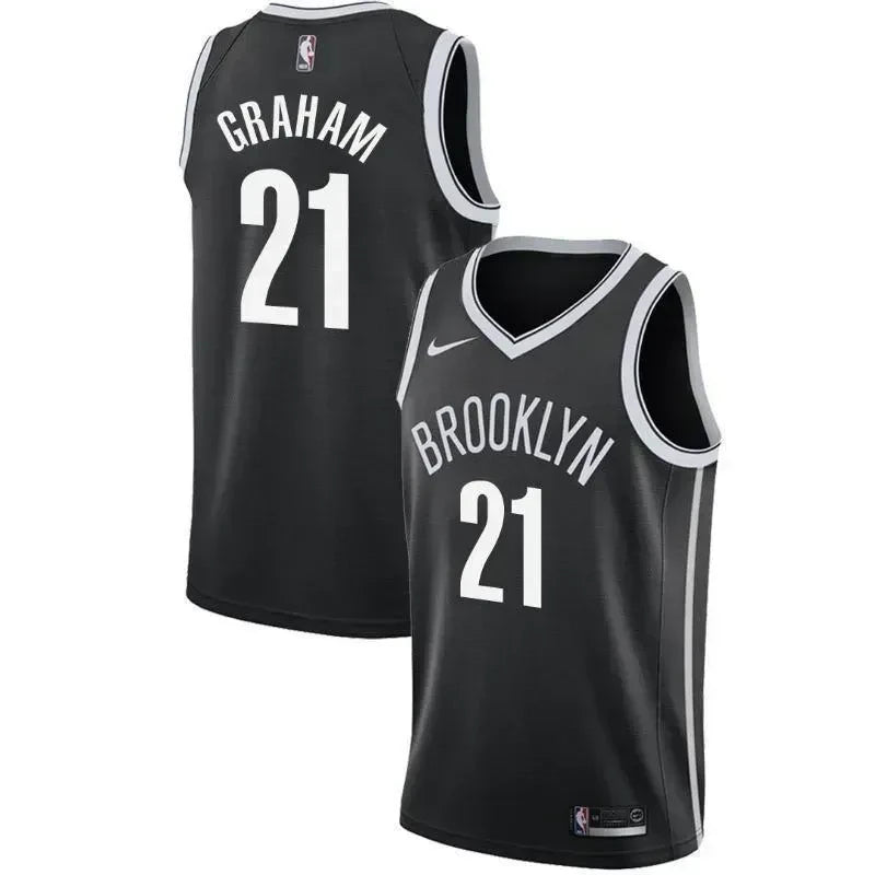 Brooklyn Nets #21 Treveon Graham Icon Black Swingman Jersey