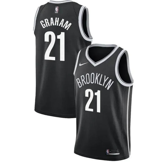 Brooklyn Nets #21 Treveon Graham Icon Black Swingman Jersey