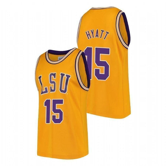 Aundre Hyatt LSU Tigers Basketball Jersey - Gold