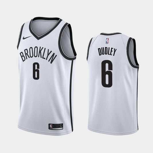Brooklyn Nets #6 Jared Dudley Association White Swingman Jersey