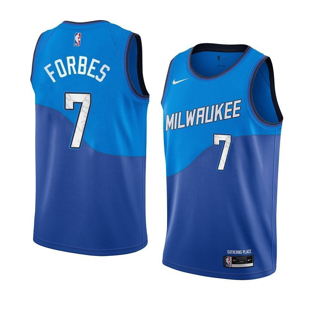 Bryn Forbes Milwaukee Bucks 2020-21 City Blue Swingman Jersey