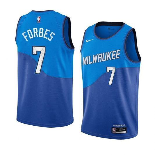 Bryn Forbes Milwaukee Bucks 2020-21 City Blue Swingman Jersey