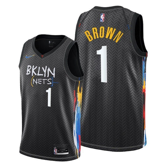 Bruce Brown Brooklyn Nets 2020-21 City Black Swingman Jersey
