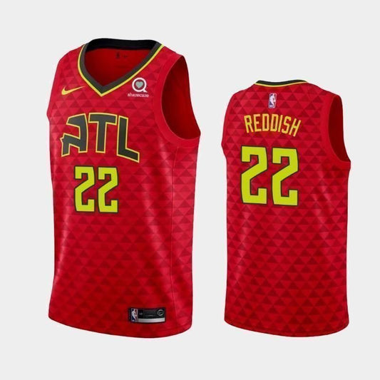 Atlanta Hawks #22 Cam Reddish Statement Red Swingman Jersey