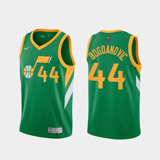 Bojan Bogdanovic Utah Jazz 2020-21 Earned Edition Green Swingman Jersey