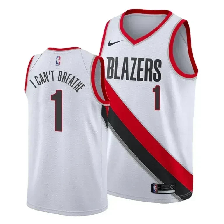 Anfernee Simons I Can't Breathe Portland Trail Blazers Social Justice Association White Swingman Jersey